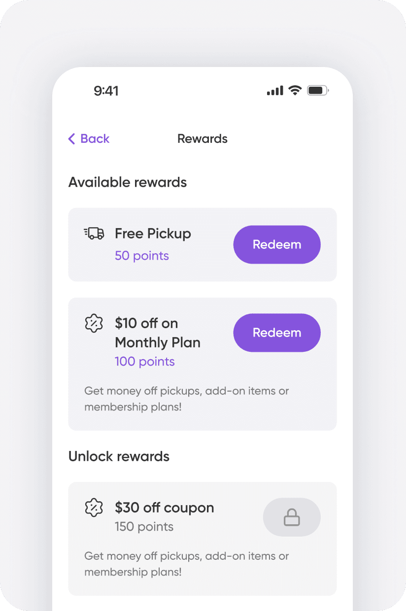 Earn points with sales