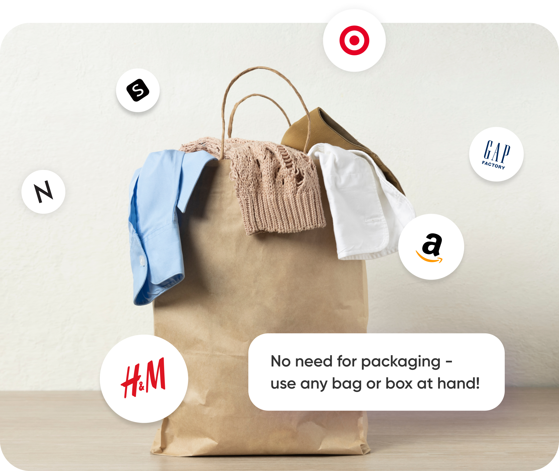 Bag it. No box, no label.